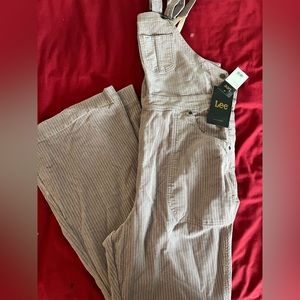 NWT LEE corduroy flare bottom overalls